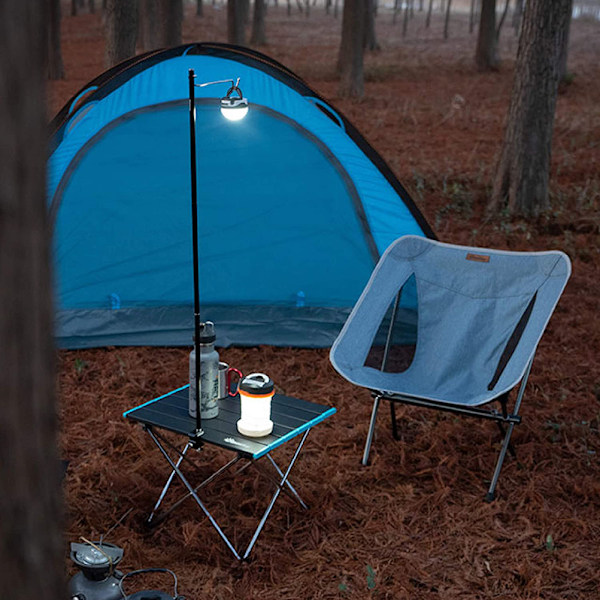 Utomhus Campingbord Fällbar Lampa Pol Bärbar Lykta Ljusklämma Fäste med Klämma för Utomhus Picknick Vandring Fiske