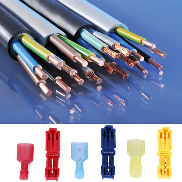 60 stk. T-hane elektriske stik Hurtige ledningssamlinger og isolerede terminaler
