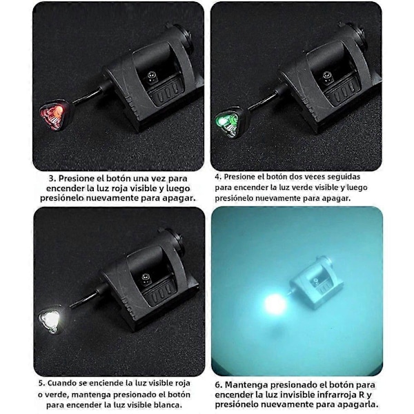 MPLS Sport Hjelmlys Lading 4 Moduser Grønn Rød IR Laser for Jakt Airsoft Paintball Svart Brun Tan