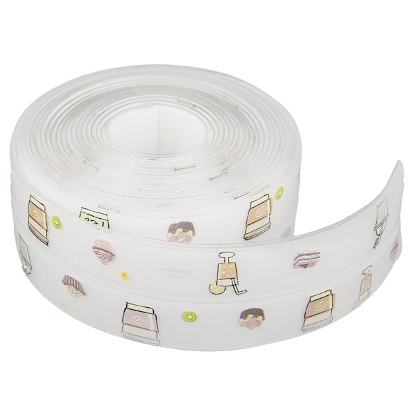 3,8 cm x 3,2 m PVC tyylikäs keittiö kylpyhuoneen rakojen tiivistysnauha vedenpitävä homeenestotiivistysteippi tarra (läpinäkyvä kahvi jälkiruoka)