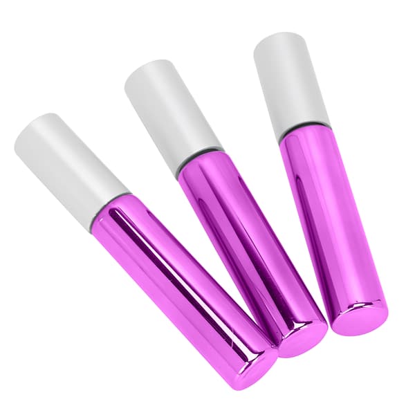 3 stk. Parfume Rollerflaske Olieforstøver Sprayflaske Parfumedispenser Beholder 10ML Lilla