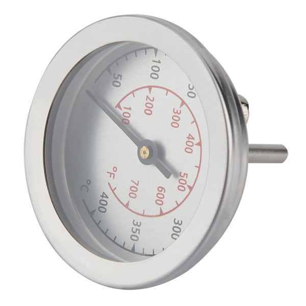 100~700℉ BBQ Grill Termometer Temperaturmåler Analog Skive Dobbelt Skala