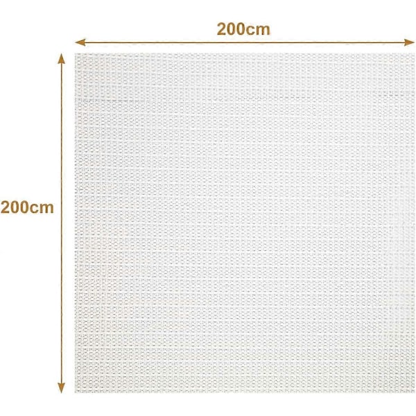 Multifunktionell Stor Halkfri Matta 200 x 200cm Anti-glid Universal Lådor Halkfri Pad Klippbar DIY för Bordsredskap Bil Bagagematta - Vit