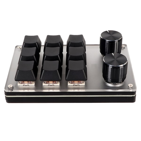 Punainen kytkin makronäppäimistö Plug and Play Ergonomiset mukautetut nupit USB -mininäppäimistö pöytätietokoneelle 9 näppäintä 2 nuppia