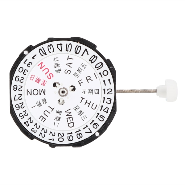 SL28 Three Hands Quartz Movement Date Watch Rannekellon korjaustarvike (kaksoiskalenteri)