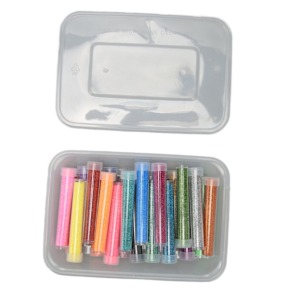 24 stk holografisk glitter assorterte farger Trygg PET varmebestandig ultrafin glitter for harpiks kunsthåndverk negler Ansiktskropp