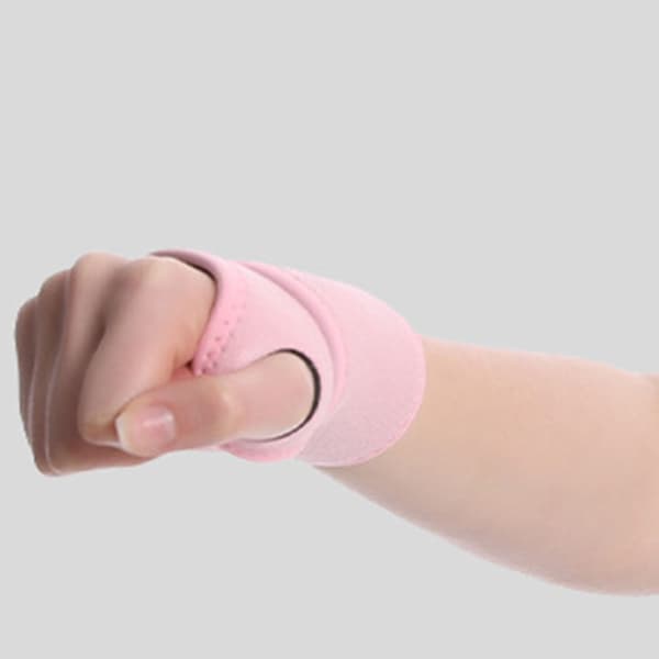 Svettabsorberande handledskompressionrem Elastisk justerbar handledslinda Stöd Skyddande bandage för senskida stukning Rosa