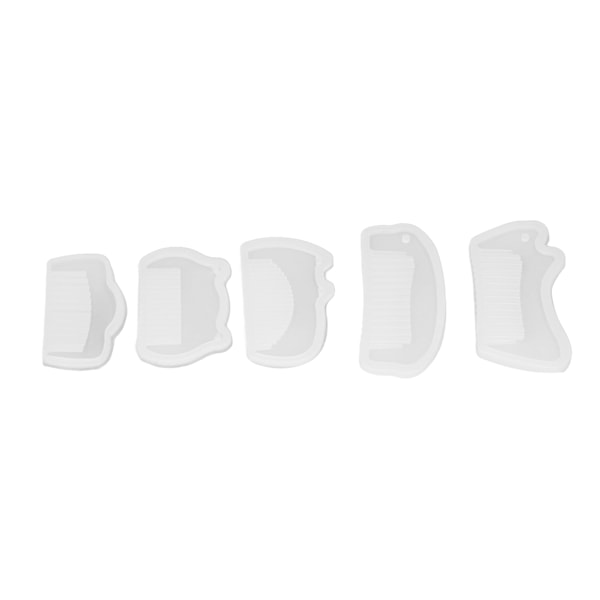 5 stk. Kam Siliciumforme Elastiske Bløde Transparente Dekoration Siliciumforme til Fremstilling af Kamme DIY Håndværk