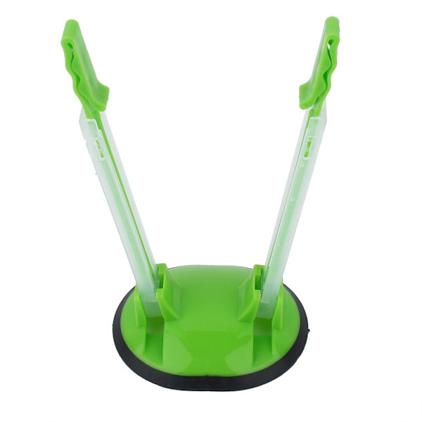 Justerbar handsfree baggy rack clip kök mat förvaringspåse öppnare hållare halkfri (grön)