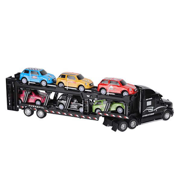 1:48 Biler Transport Lastebil Leke Modell Legering Avtakbar Seks Biler Barn Transport Kjøretøy Simulering Modell for 3 År Gamle + (Svart )