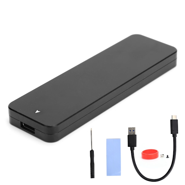SSD-etui NVME Type-C Mobil M.2 Harddisk-kabinet Master Solid Helt Aluminium JMS583I9 NY Sort