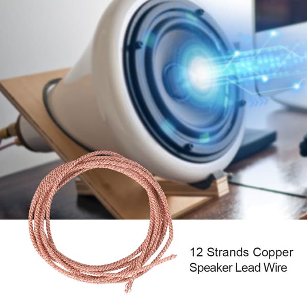 1m 12-trådig högtalarkabel subwoofer woofer ledningskabel reparationsflätad koppartråd