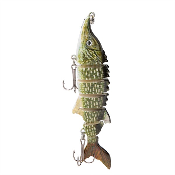11 cm kunstig fiskeagn af plast, flerdelt synkende wobbler kroge gear (JM040-2)