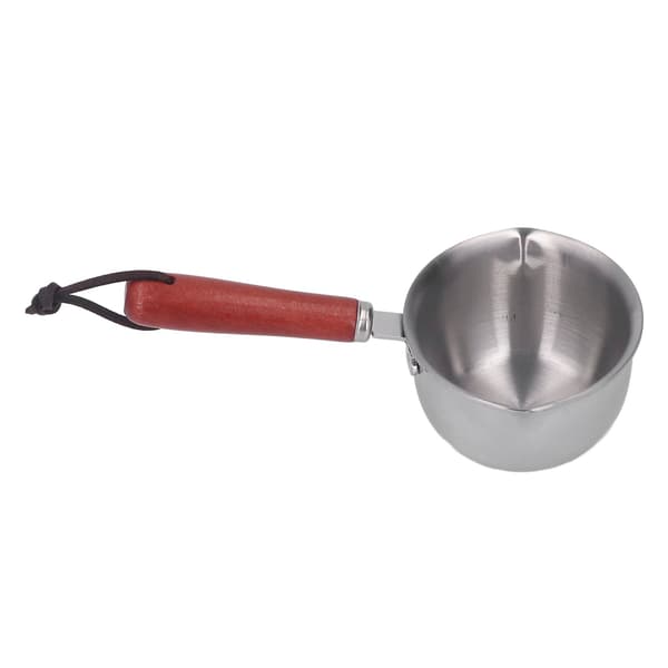 Melk Smør Kaffevarmere 304 Rustfritt Stål Mini Smeltedigel med 2 Helletuter for Oppvarming av Melk Smelting av Smør 120ML