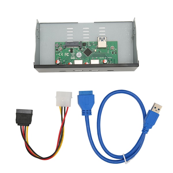 USB-frontpanelhubb 10 Gbit/s 2 USB A 2 USB C USB 3.1 Gen 2 4 portar Högpresterande 5,25 tum frontpanelhubb för OS X PC