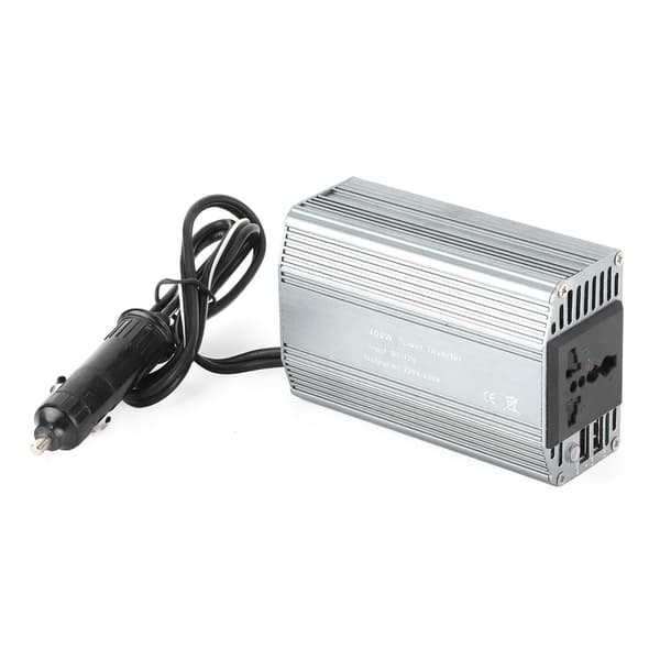 400W Bilstrømspenningsomformer DC12V til AC220V Dobbel USB-ladeport med indikatorlys