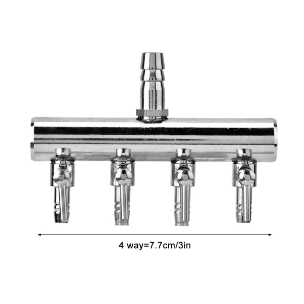 Akvarium fisketank 8 mm til 4 mm splitterkontrollventil 4 way