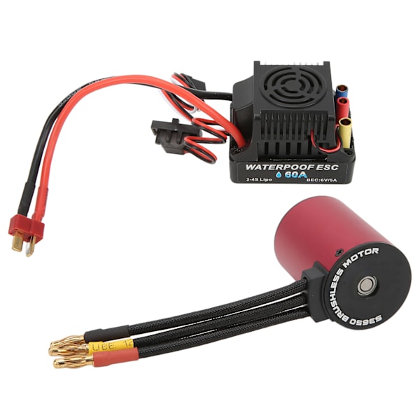 S3650 2300V harjaton moottori + 60A harjaton ESC Combo RC-auton osat 1/10 kauko-ohjattavaan autoon