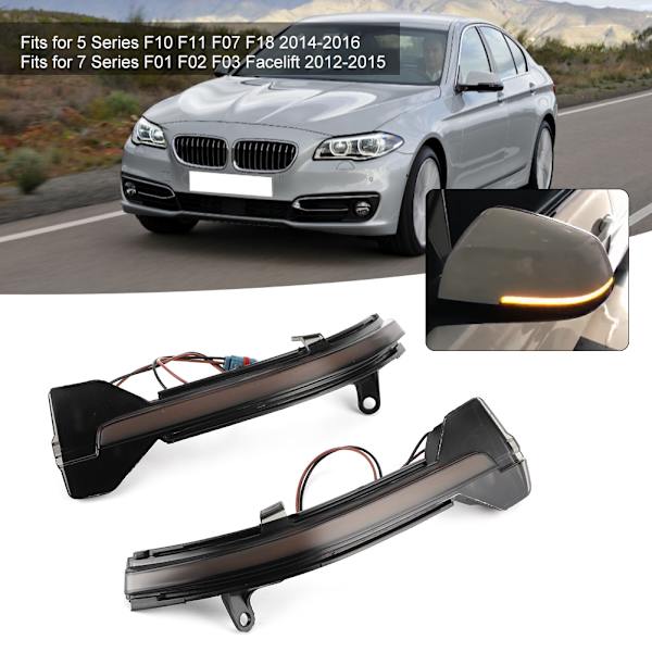 Sidobackspegel Blinkers LED Dynamiskt Flytande Indikator Passar för F10 F11 F07 F18 F01 F02 F03