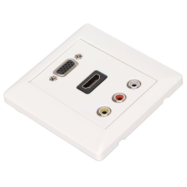HD Multimedia Interface 3RCA VGA vägguttag 4K hög upplösning 3 i 1 multimediapanel för hemmakontor