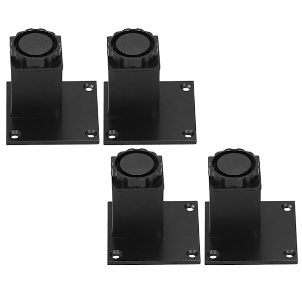 4 st/ set Möbelben Justerbar höjd Aluminiumlegering fyrkantigt stöd för soffskåp 60 mm