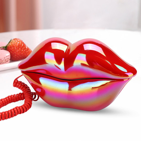 Creative Red Lips fasttelefon europeisk stil bordtelefon for hjemmekontor