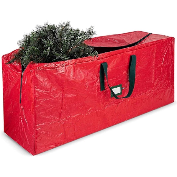 Oppbevaringspose for kunstig juletre, Anti-UV hageavfallspose vanntett stor med glidelås