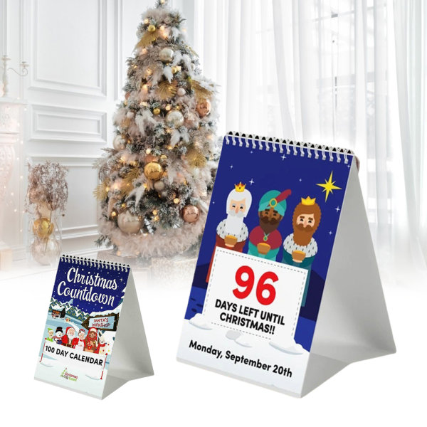 Julekalender med nedtelling 100 dager 2022 Julekalender med nedtelling Adventkalender Bordkalender Ornament