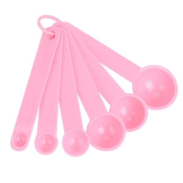 Kjøkken DIY Måleskje Koppsett med Vekter Bakeredskaper Tilbehør Rosa