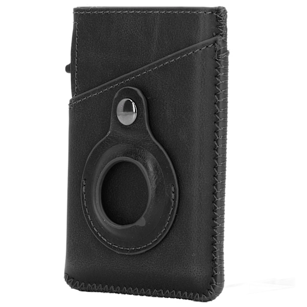Korthållare PU Slim Minimalistisk RFID-blockerande aluminiumlegering Multifunktionell liten lokaliseringshållare Plånbok för män Gåvor Svart