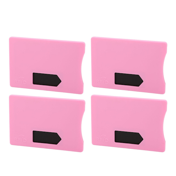 10 STK RFID-blockerande korthållare Stöldskydd Ultratunt RFID-identitetskortskydd för män Kvinnor Rosa
