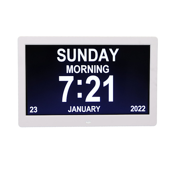 Digital fotoram 10 tum 1024x600 LCD väckarklocka fjärrkontroll 100-240V för hem AU-kontakt