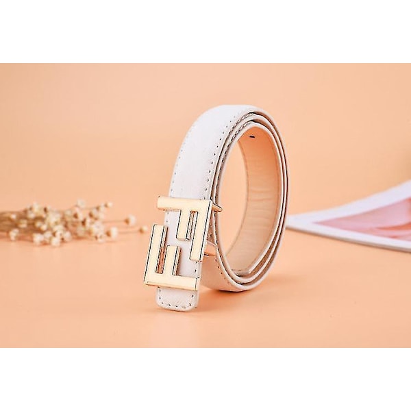 Kids' Unisex White Decorative Belt - 80cm