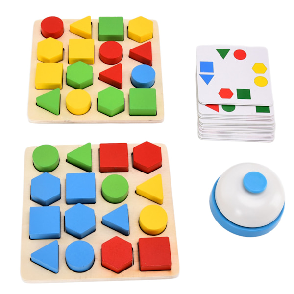 Geometrisk pussel leksak pedagogiska interaktiva block pussel hjärngympa kognitiv leksak