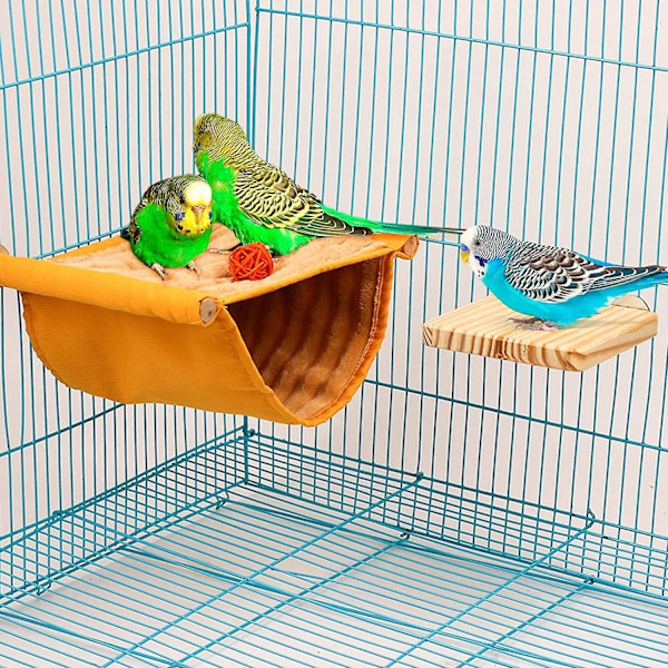 Lintupenkkivuode, Lintupesäluola Nukkumispaikat Lintuhäkin Tarvikkeet Lintulelu Sisältää Lintupenkin ja 5 Rattan-palloa Budgie Cockatiel