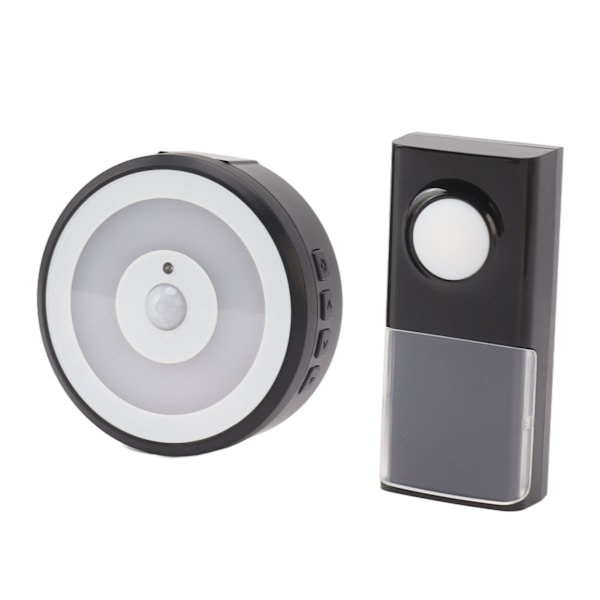 Intelligent dörrklocka Mänsklig kropps induktion USB-driven dörrklocka IP55 Vattentät 58 Ringsignaler Dörrklocka för familj hotell kontorsbyggnad Svart