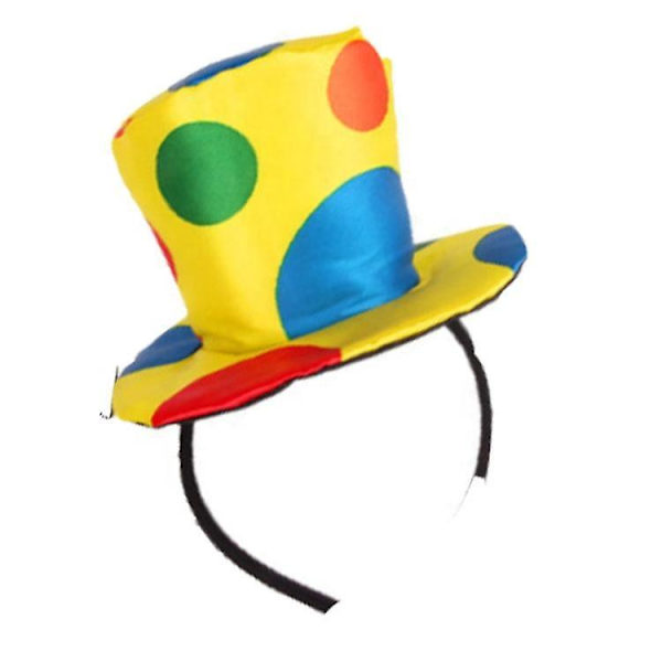Sjov Klovn Hat Pandebånd - Perfekt til Cirkus Kostume og Karneval Cosplay