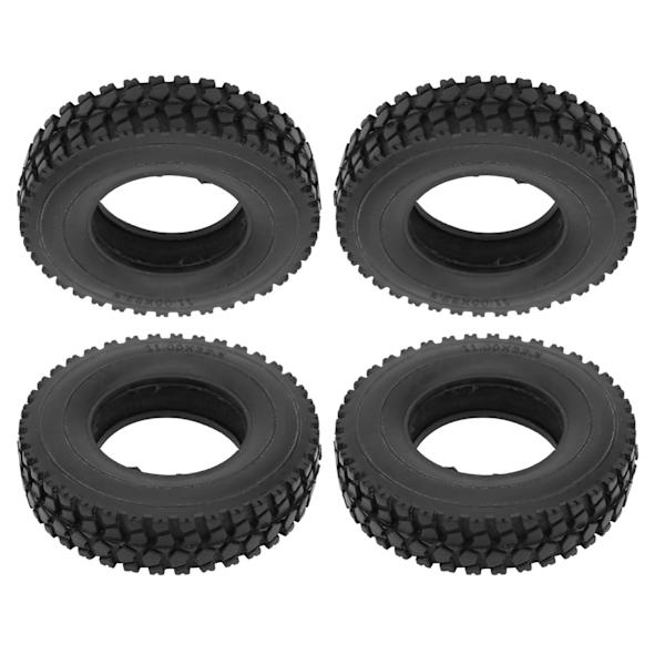 4 stk 20 mm bredde knust sten mønster dæk til Tamiya traktor lastbil 1/14 RC bil sort
