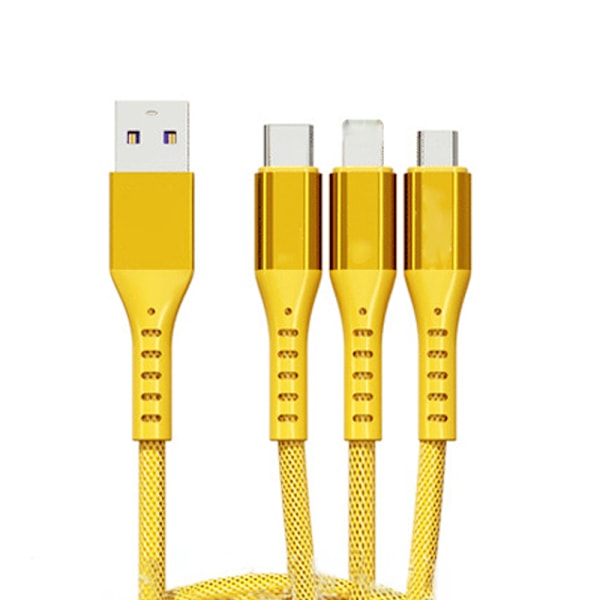 3 i 1 snabbladdningskabel nylonfläta 66W högeffekt effektiv universell adapter för IOS för Android och typ C Winnie The Pooh