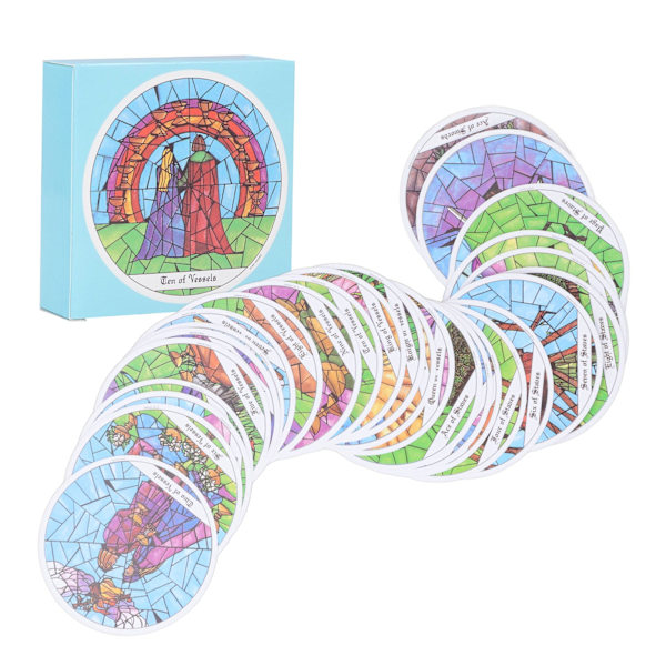 Rund Tarot Deck Formuesformidling Kjærlighet Karriere Spådom Tarot Kort Brettspill for Familiefest