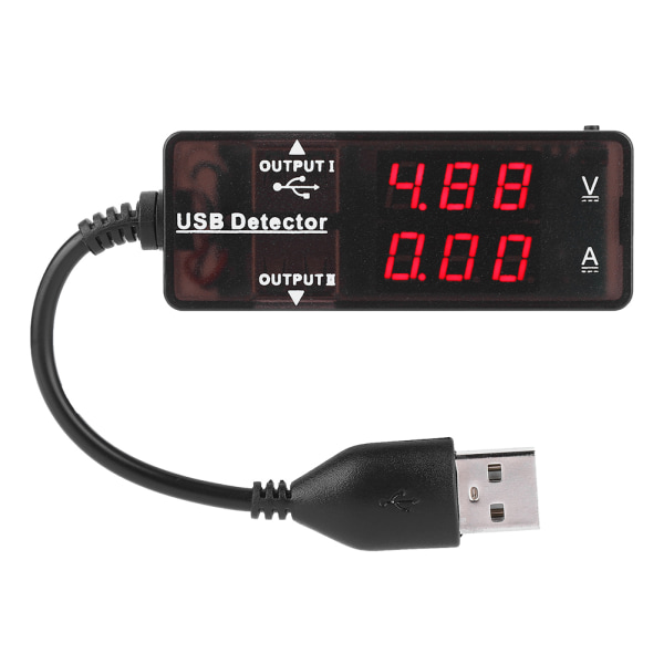 YB26VA Dual Display USB detektor Voltmeter Amperemeter Spänning Strömmätare Batterikapacitet Tester Enfärgad