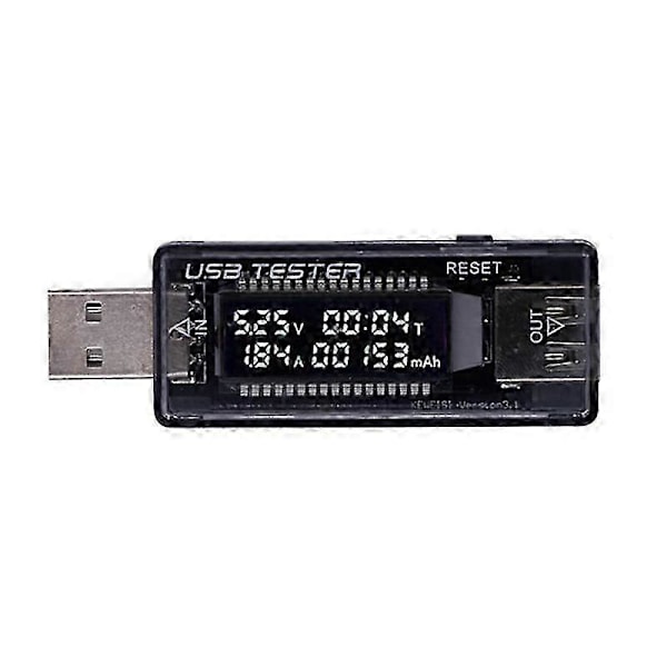 DC Mobil Strømlading Strømspenning Digital Monitor USB Tester Strøm 0-3A Spenning 4-20V Dobbel