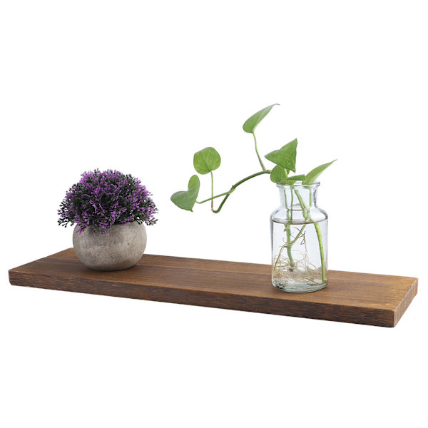 Vægmonterede opbevaringshylder Flydende hylde Træopbevaringsstativ Display Organizer til hjemmet Stue 50x14x2cm
