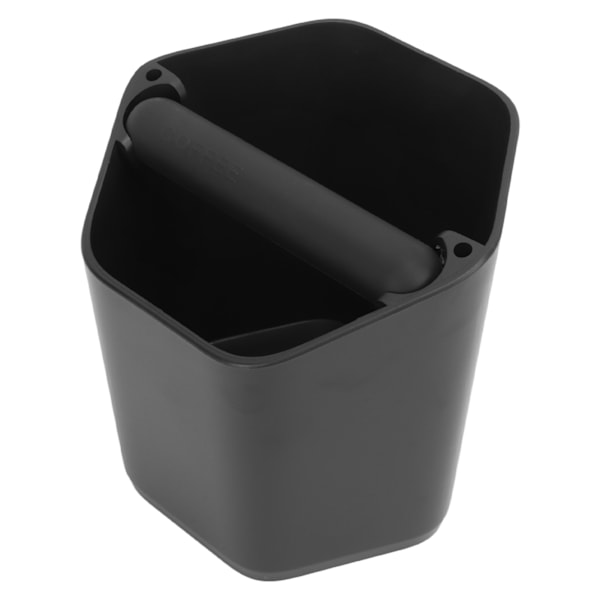 Kaffe Knock Box Stor Kapacitet Kaffe Grounds Knock Box med Knock Bar och halkfri bas Svart