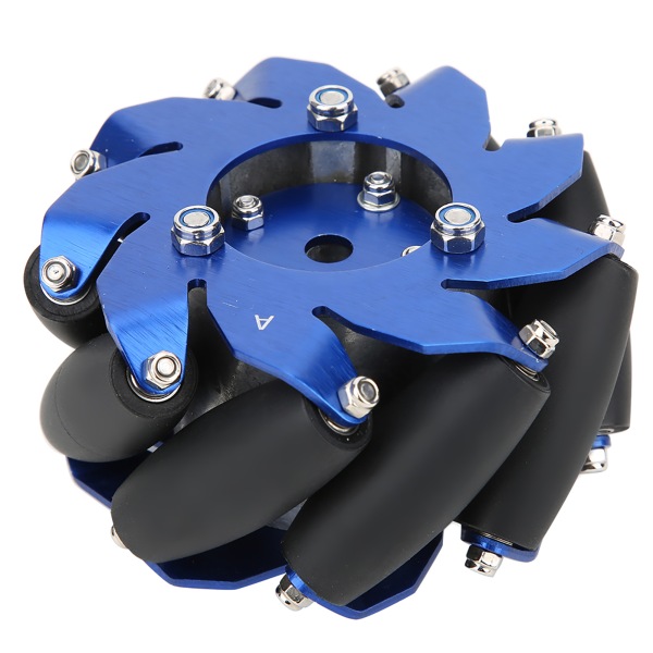 4-tommers Mecanum hjul høyre aluminium med TPU gummiruller industrielle robotdeler