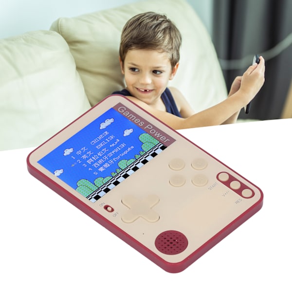 Ultra Thin kannettava kädessä pidettävä pelikonsoli, 2,4 tuuman värinäyttö, esiladatut pelit, punainen Console Red