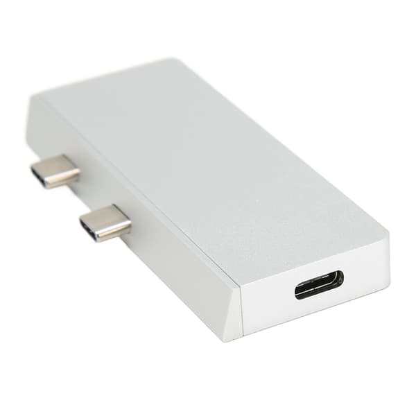 8-portars dockningsstation för Microsoft Pro 8 9 X med 4K HD multimedia-gränssnitt USB C PD-laddning 2 USB3.0-portar USB C-hubb Silver
