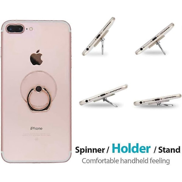 Tlphone Ringhållare 4-pack/Bilhållare 360° Rotation och 180° Telefon Ringgrepp för Tablet PC Skal Smartphone Tlphone Ring Bague Su