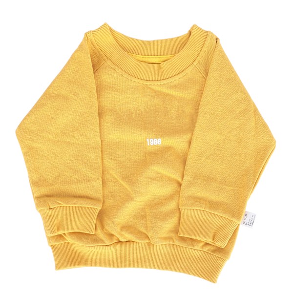 Bomuldsstrikket babytrøje Fashionable dreng pige pullover sweatshirt langærmet toppe gul