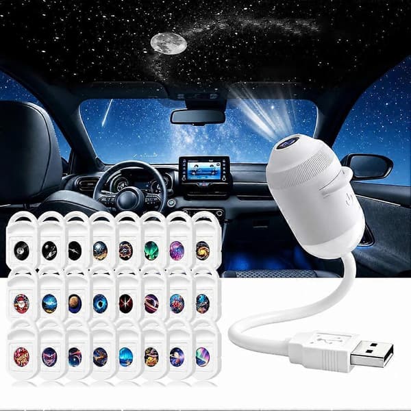 Upgraded HD Smart-Dynamics 5D Holographic Night Light Projector Plug Play HD Star Projector Photography & Vlog Studio Setup With 6 Films